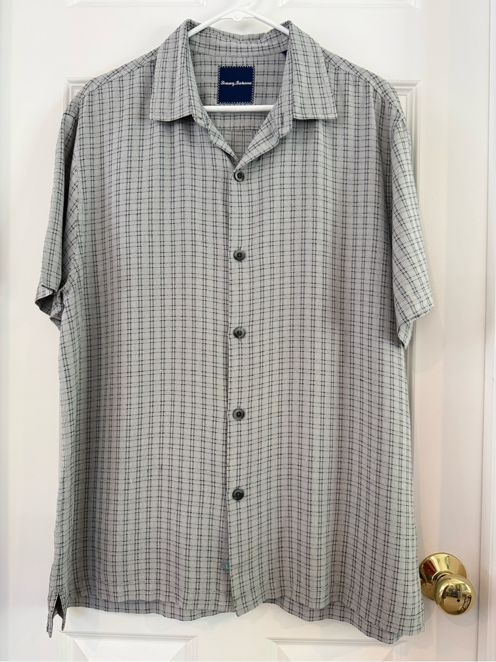 Tommy Bahama Silk Short Sleeve Button Down Shirt Size XL